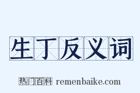 生丁反义词是什么意思的图片